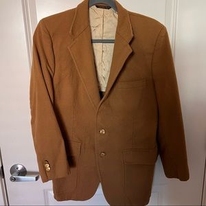 Vintage camel blazer with shoulder pads